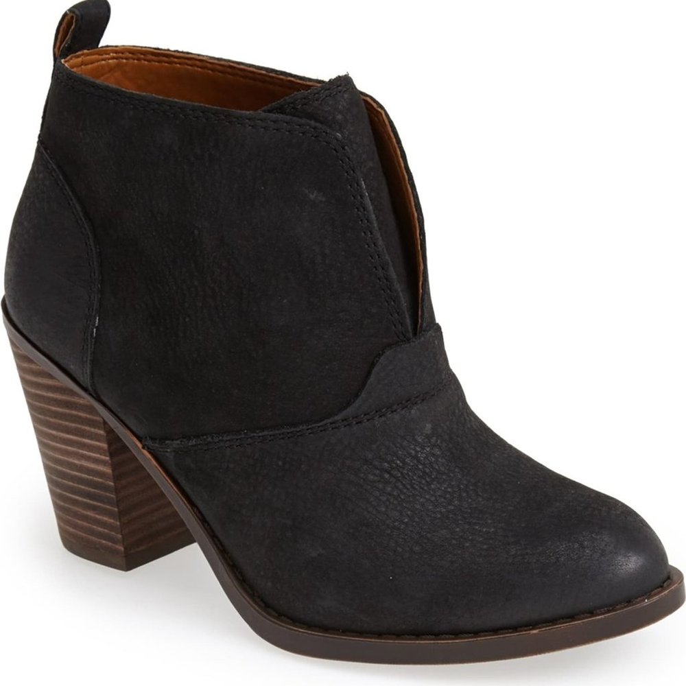 Ehllen Textured Leather Bootie